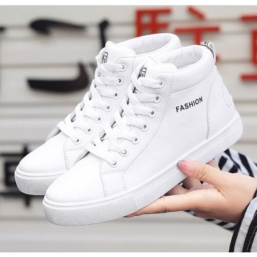 High Top Women Sneakers Plush Warming Women Winter Shoes Couple Lover White Sneakers Shoes For Man Canvas Vulcanize Shoes