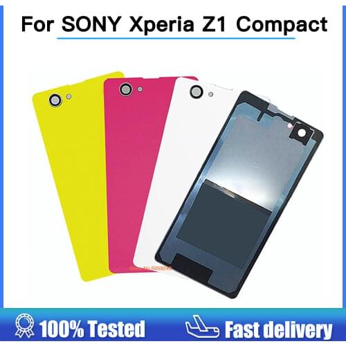 Battery Door Housing Rear Cover for Sony Xperia Z1 Compact Z1 Mini D5503 M51W Rear back housing Glass panel for Sony z1mini