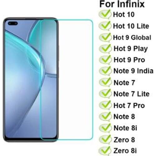 Tempered Glass For Infinix Hot 10 9 Play 10S NFC 10T Smart 5 10Lite Lite Note 8 8i 7 S4 S5 Pro Note8 Screen Protector Film