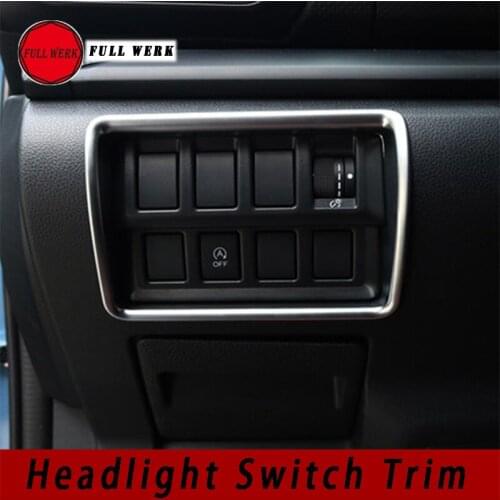 1 pc ABS Car Headlight Switch Trim Decoration Frame Cover Panel Decor for Subaru Forester 19 Car Styling Interior Accessories