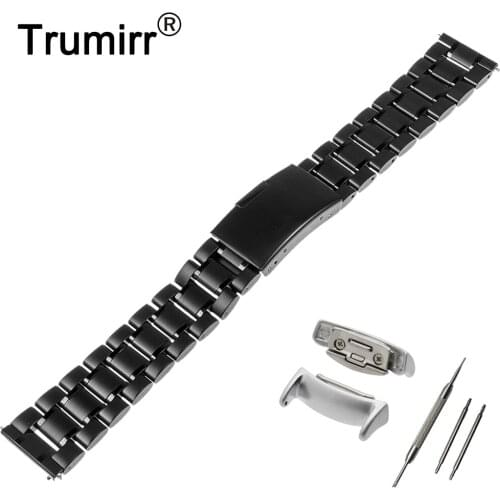 18mm Quick Release Smart Watchband + Adapters for Samsung Gear Fit 2 SM-R360 Watch Band Stainless Steel Wrist Belt Bracelet