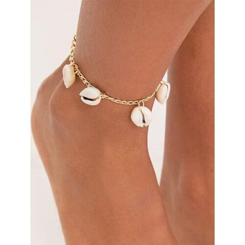 2018 Fashion Bohemian Statement Jewelry Nature Cowries Shell Anklet Easy Match Cusual Miami Beach Ankle for Women