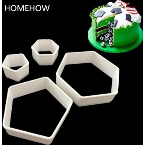 4PCS/Lot 2018 Russian World Cup Football Plastic Cake Mold Kitchen Accessories Plastic Soccer Shape Baking Decorative Mold