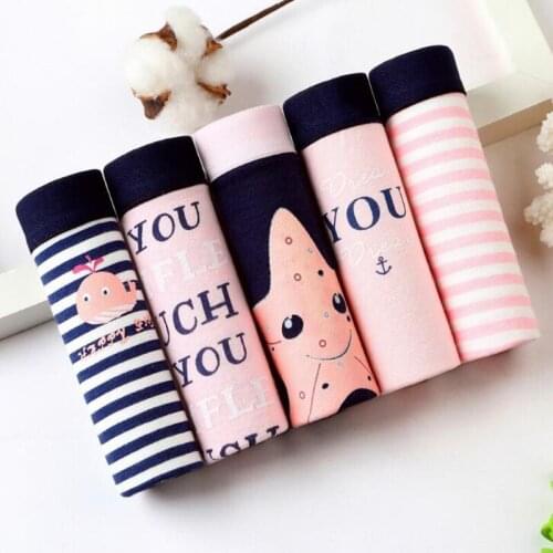 4PCS/Lot Children Cotton Underwear Young Girls Briefs Solid Low Waist Short Briefs Comfortable Ladies Panties TWY-368-4p