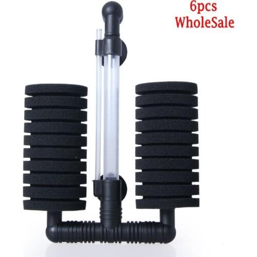 6pcs 23cm Aquarium Filter Fish Tank Air Pump Skimmer Biochemical Sponge Filter Aquarium Filtration Filter