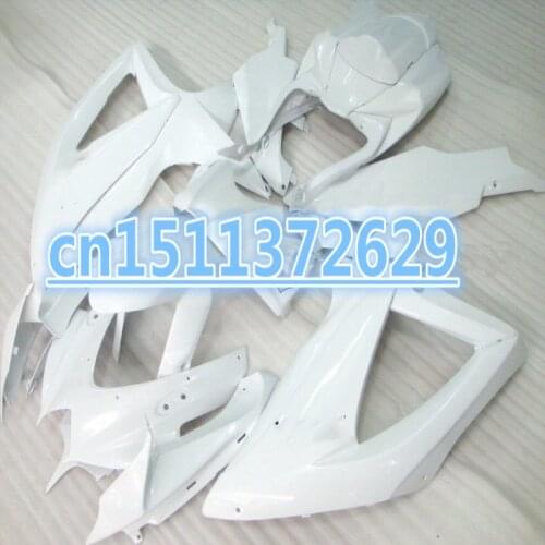 ABS-GSXR600 2008 2009 2010 Body Kit Fairing for A GSX R600 all brilliant all pure white GSXR750 08 GSX R600 / R750 09 K8