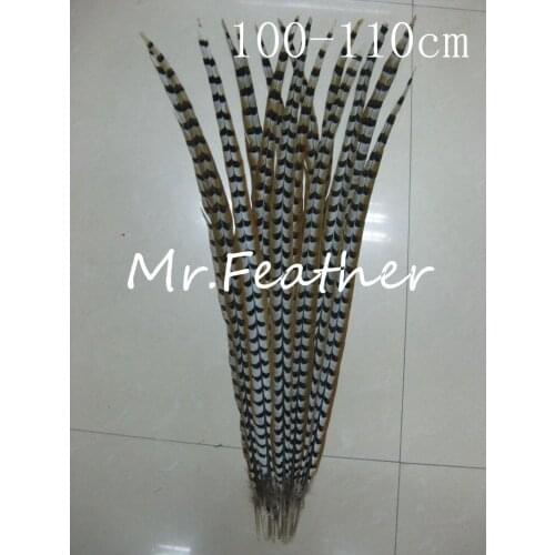 Free shipping 25pcs natural color reeves pheasant tail Feathers 100-110cm long