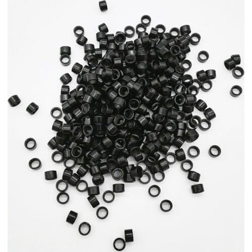 Freeshipping - 5000pcs 4.5mm Micro Aluminium Rings With Screw / Links Beads / Black D-Brown Brown L-Brown D-Blonde Blonde Auburn