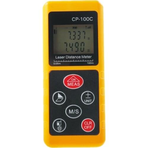 2016 NEW 100M Telemetre Durable Laser Distance Meter Mini LCD Laser Range Finder 100m Maesure Area Volume Angle Test CP-100C