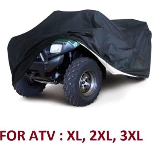 Black Waterproof Outdoor ATV Motorbike Protector Rain Dust Bike Motorcycle Cover XL/2XL/3XL for motorbikes ATV Scooters