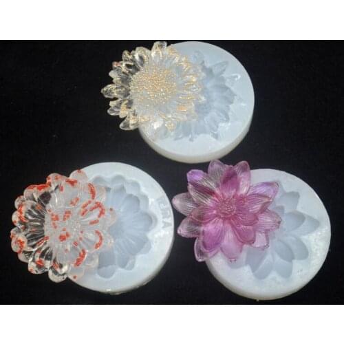 3 style flower Silicone Molds Epoxy Resin Jewelry Pendant Mould Making Craft Mold Tools Handcraft Accessories finding