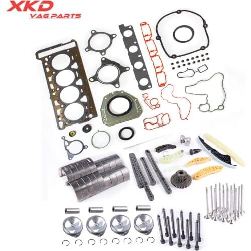 1.8T Piston Ring Kit & Timing Kit & Valves Kit &Engine Rebuilding Kit For V-W Golf Passat CC Au-di A3 A5 TT
