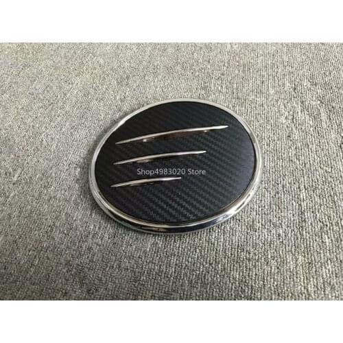 Tank Cover For Mazda Cx-9 CX9 2017 Car Fuel Oil Gas Tank Cap Trim Cover Abs Chrome Carbon Fiber 1Pcs Car Decorative Accessories