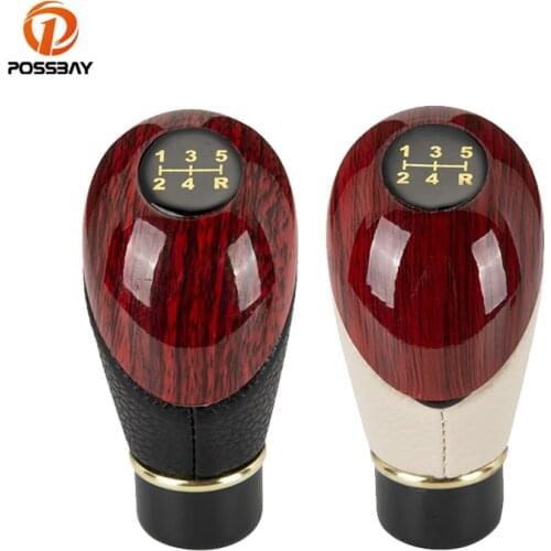 POSSBAY Car Gear Shift Knob Handle Cover for Audi Mercedes Hyundai Buick Toyota Honda 5 Speed Manual Transmission Gear Shifter