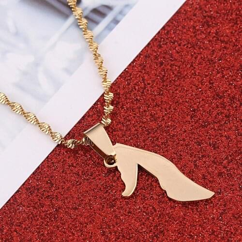 Stainless Steel Somalia Map Flag Pendant Necklace Fashion Somalia Map Chain Jewelry