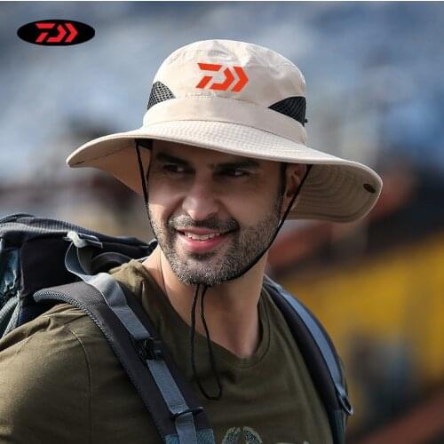 2020 Daiwa Summer Outdoor Mens Fishing Hat Sunscreen Ultraviolet Breathable Wear-resistant Fishing Visor Hat Mountaineering Hat