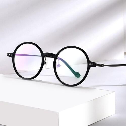 Titanium Glasses Frame Men Women Vintage Transparent Round Eye Glasses Optical Myopia Eyeglasses Frames Man Retro Eyewear Oculos