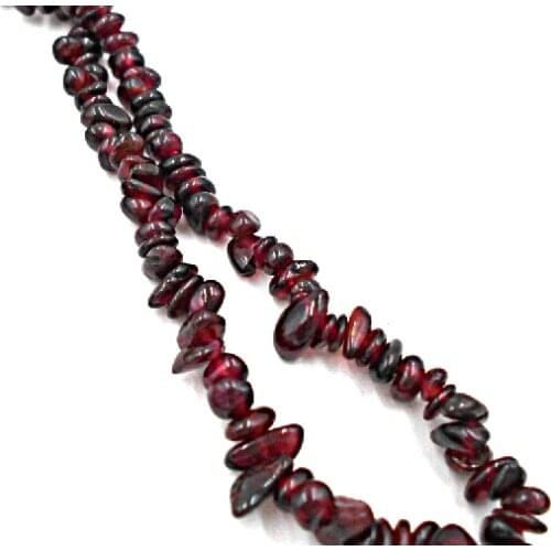 Wholesale Natural Stone Beads Dark Red Garnet Irregular Bead Fit Diy Charm Bracelet Strand 88cm