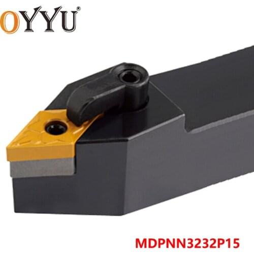 OYYU Carbide Inserts Shank MDPNN3232P15 MDPNN Turning Lathe Tool Holder 32*32 CNC Cutting Arbor use DNMG15
