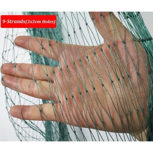 9-Strands Anti Bird Netting ,Knotted Nylon Garden Fence for Fruit,Crops, Protection Mesh from Birds Dog Deer,Chicken Coop Net
