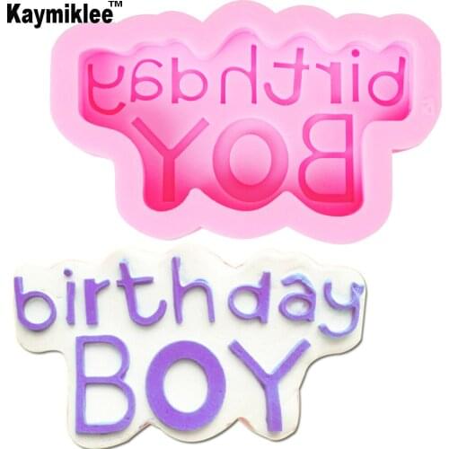 M300 1 Pc Birthday Boy Chocolate Fondant Silicone Mold Bakeware Cake Dessert Party Decorative Art Molding Silikon form Cake Tool