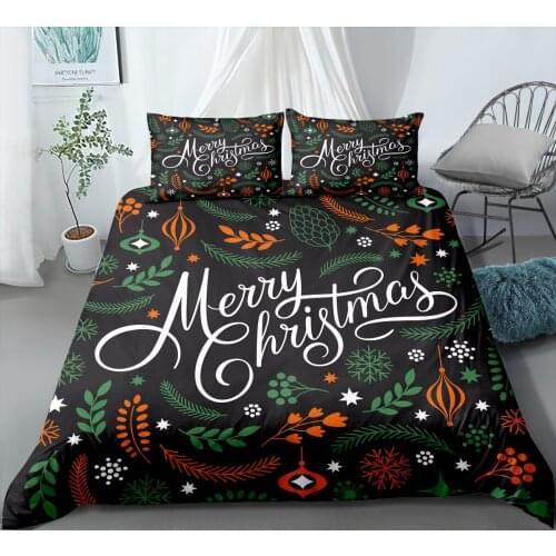 Modern Christmas Tree Bedding Presents for Girls and Boys Merry Christmas Bedroom Decorations Bedding Set 2/3 Pillowcases