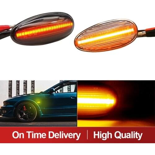 LED Dynamic Side Marker Lights Arrow Turn Signal Blinker Lamps For Mitsubishi Pajero Shogun 3 Sport K9 Galant Outlander Lancer