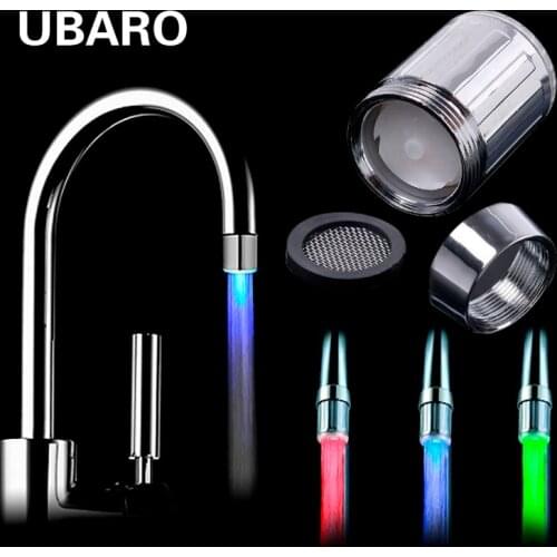 Kitchen Bathroom Led Faucet Aerator Water Power Shower LED Tap light Colorful Water Saving Aerator 1/3/7 color 3 choice