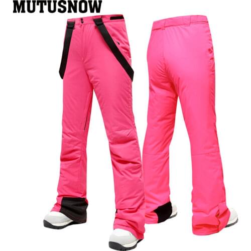 MUTUSNOW Skiing Pants Womens New Arrival Ski Trouser Snowboard Female High Quality Snow Pants Windproof Waterproof Breathable