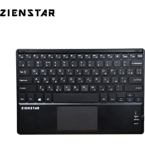 Zienstar 10 Inch Russian Wireless Bluetooth Keyboard With Touchpad Russia Letter For Ipad PC Computer Samsung Tab Tablet