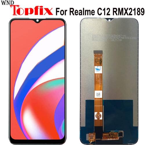 100% Tested For OPPO Realme C11 C15 RMX2185 LCD Display Touch Screen Digitizer Assembly Replacement Realme C12 LCD RMX2189