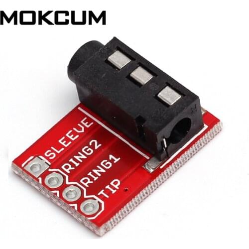 2pcs/lot 3.5mm Jack Breakout Headphone Video Audio MP3 Jack Board Extension Module audio-style connector