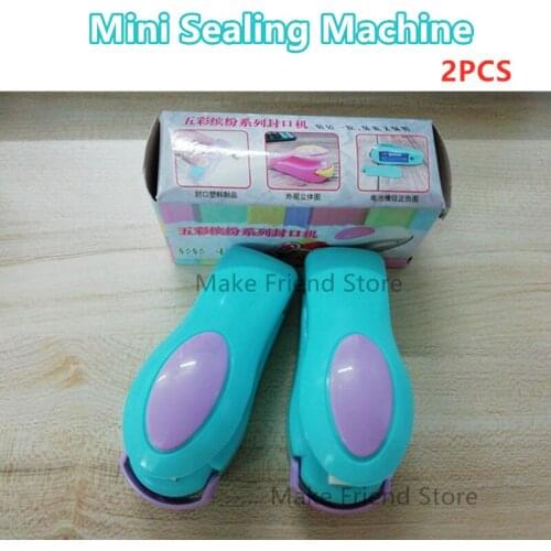 2PCS Mini Household Heat Sealer Food Snack Storage Plastic Bags Package Seal up Machine For Kitchen Home Travel Picnic Gadgets
