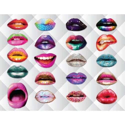 20pcs Lip Mouth DIY Funny Photobooth Props Wedding Decor Party Favor Bride To Be Bridal Shower Bachelorette Birthday Supplies