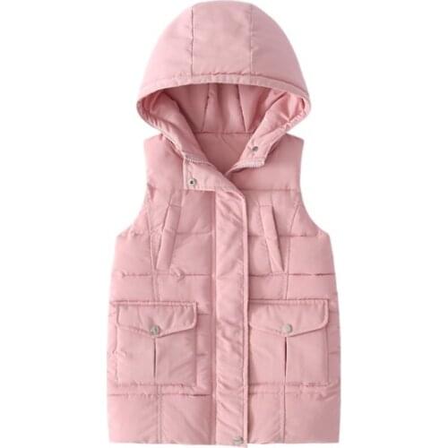 2020 Winter Girls Casual Vest Jacket Children Outerwear Coats for Boys Vest Baby Down Cotton Vest Sleeveless Kids Warm Jacket