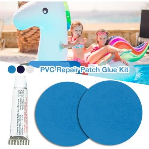 3PCS/Set PVC Repair Patch Glue Kit Waterproof Repair Kit For Inflatable Swimming Ring Air Mattress Inflating Air Bed Patches