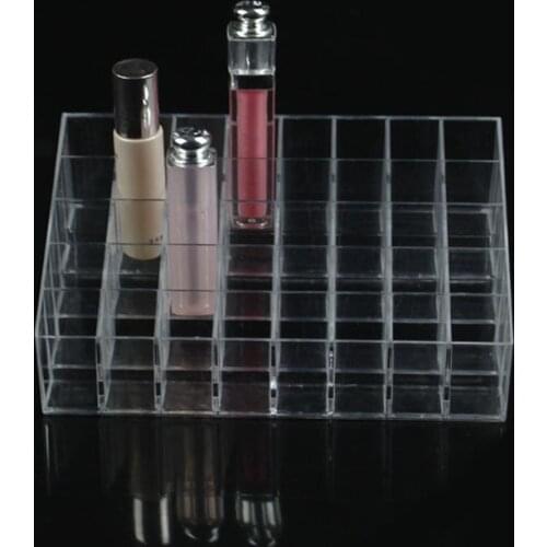 36/40 Grids Plastic Storage boxes Slots Transparent Jewelry Box Cosmetic Lipstick Case Jewelry Organizer Box