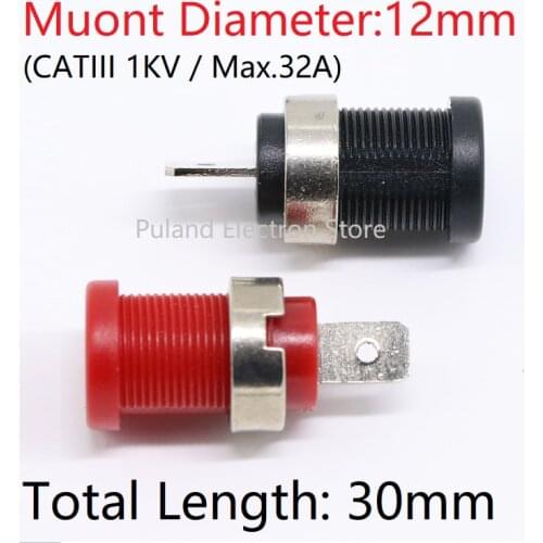 5pcs 4mm Wire Binding Post Banana Socket Plugs Head Panel Mount Adapter Insulated Safety Nut Jack Wire Connector Terminal Splice