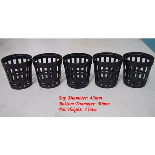 500Pcs Middle Size Hydroponic Plant Pot Basket Plastic Net Slip Pot Aquarium Live Plant Fish Tank Free shipping