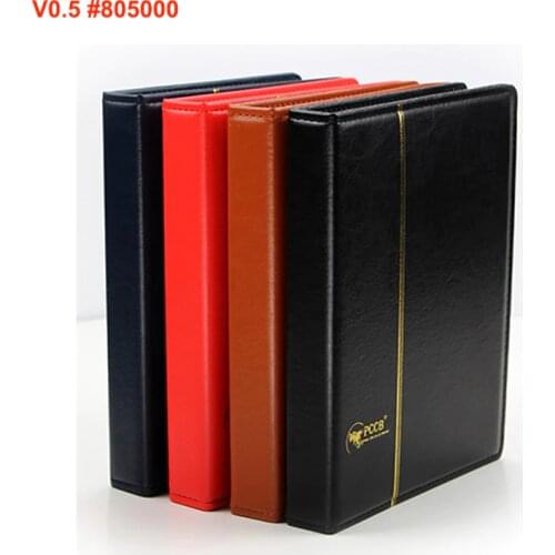 3 Holes - PCCB-MINGT MICRO.V0.5 COIN ALBUM BINDERS, LEATHERETTE BINDER, COIN POCKET INSERT PAGES