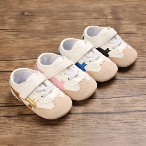 Spring and Autumn 0-1 Year Old Baby Soft Sole Leisure Sports Baby Walking Shoes Mesh Breathable Prewalker for Newborn
