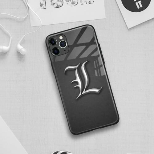 Death Note Logo Anime Soft Silicone Glass Phone Case for IPhone SE 6s 7 8 Plus X Xr Xs 11 12 Mini Pro Max Samsung Redmi