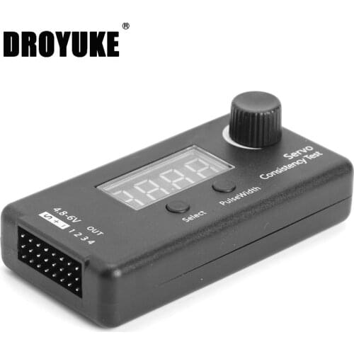 Droyuke DC 4.8-6V Mini 3Modes Digital Servo/ESC Consistency Tester Steering Gear Measurement for RC Helicopter Airplane Car Tool