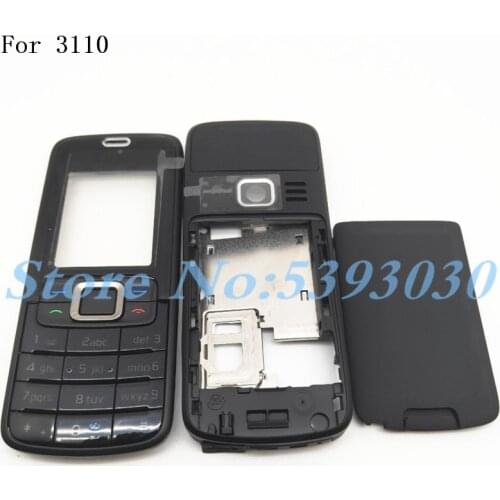 Top Quality For Nokia 3110 3110C Housing Front Faceplate Frame Cover Case+Back cover/battery door cover+Keypad+Logo