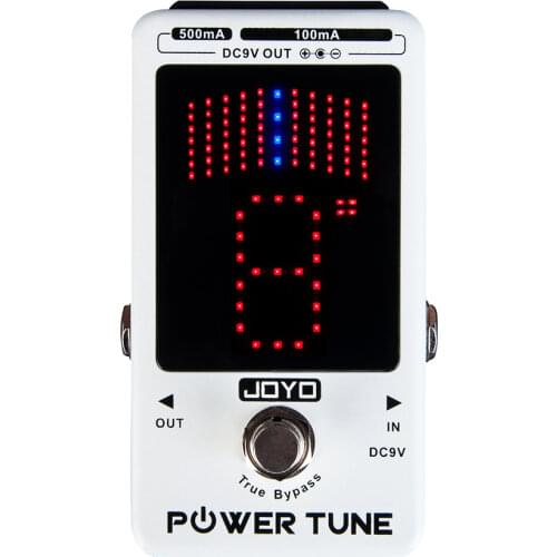 JOYO JF-18R Power Tune Tuner Pedal Guitar Tuner Pedal True Bypass Combines Power Supply and Tuner Guitar Accessories