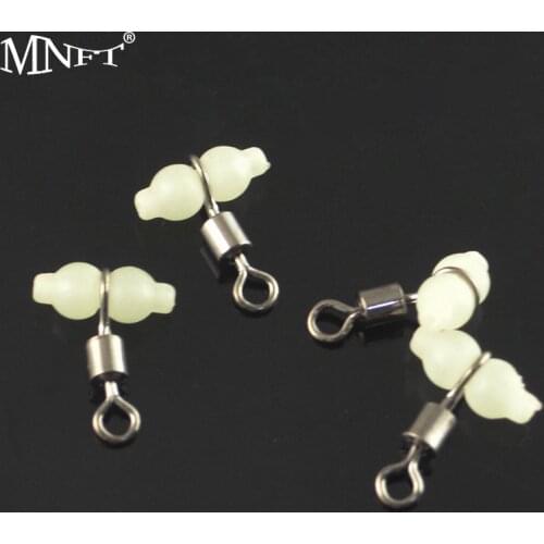 MNFT 12PCS 3-ways Rolling Swivels Luminous Fishing Connectors Sea Fishing Tackle Tools
