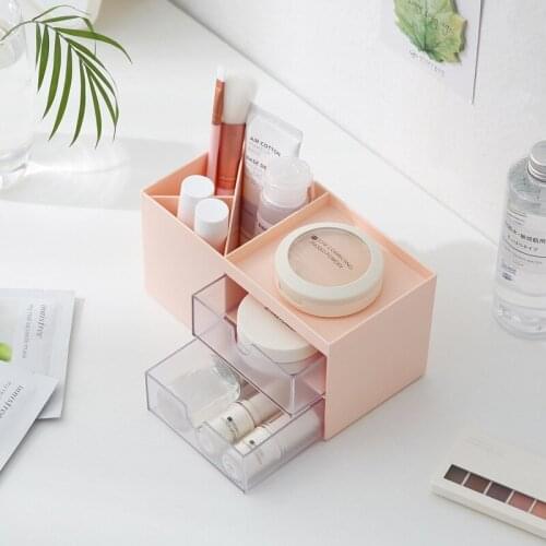 Multi-function Desktop Pen Holder Office School Storage Case Plastic Pen Box Desk Pencil Organizer Clear