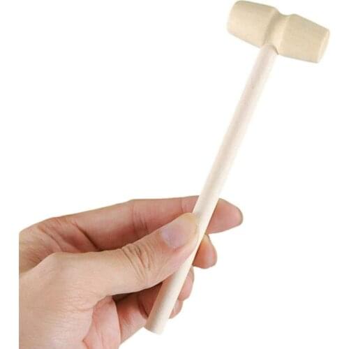 White Wooden Hammer Mace Mallet Strong Kitchen For Crab Chocolate Pounding Durable Smooth Cake Food Baking Tool