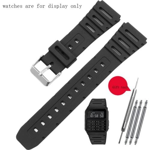 Soft Silicone Strap 24x20mm Black Bracelet Replacement Belt For G SHOCK GA-53W/FT-10W-520U/W-750G Rubber Watch Chain