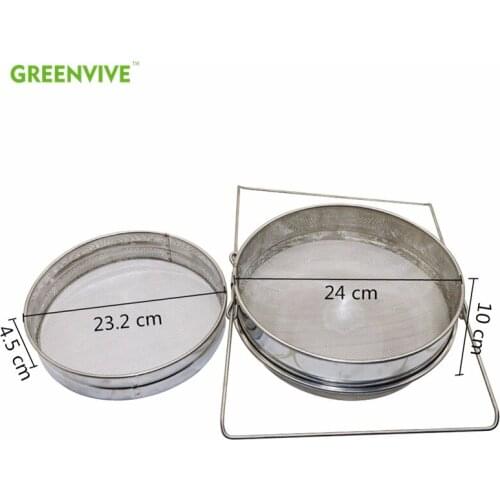 Stainless Steel Double layer Honey Sieve Honey Filter Strainer for Beekeeping Beehive Tool